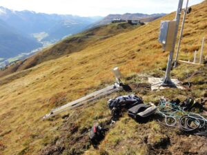 SMA-2 installation on sloping terrain
