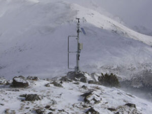 SND installation with mountain landscape in the background