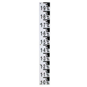 Staff Gauge Plate with visible graduation markings