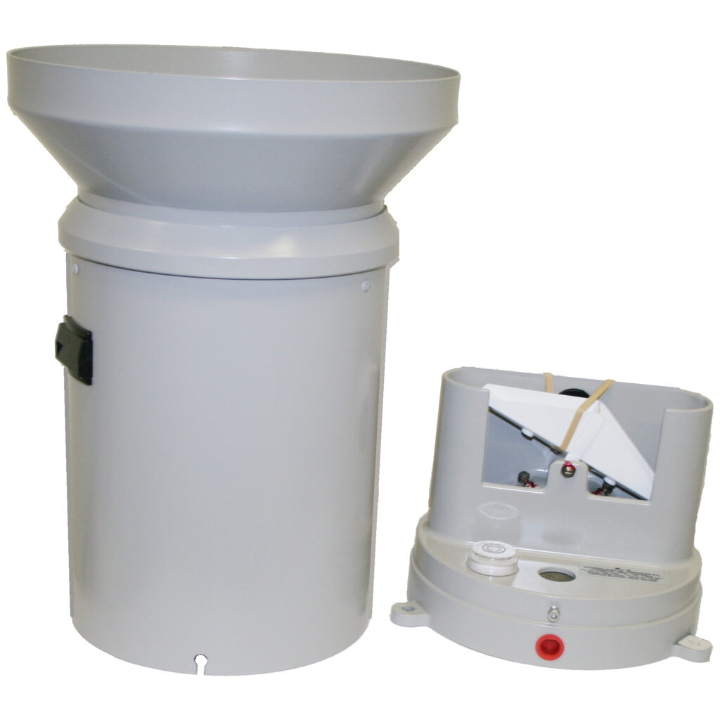 TB305 tipping bucket rain gauge in front view