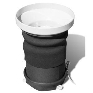 TB3H-LP low-power heated tipping bucket rain gauge in front view